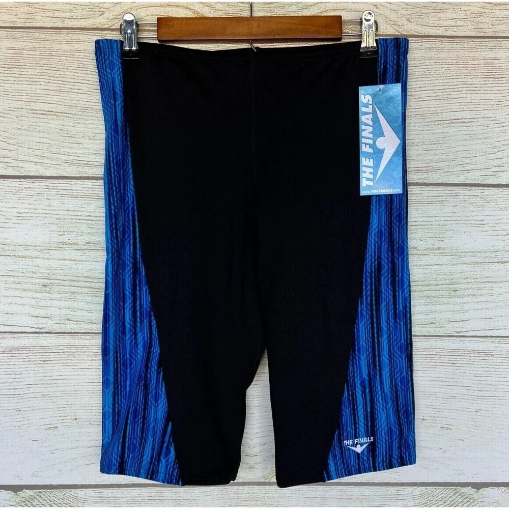 The Finals Swim Shorts Mens Size 38 Zircon GLD Blue Jammer Swimsuit Shorts New